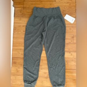 Athleta Heathered Sage Gray Salutation Jogger Pants